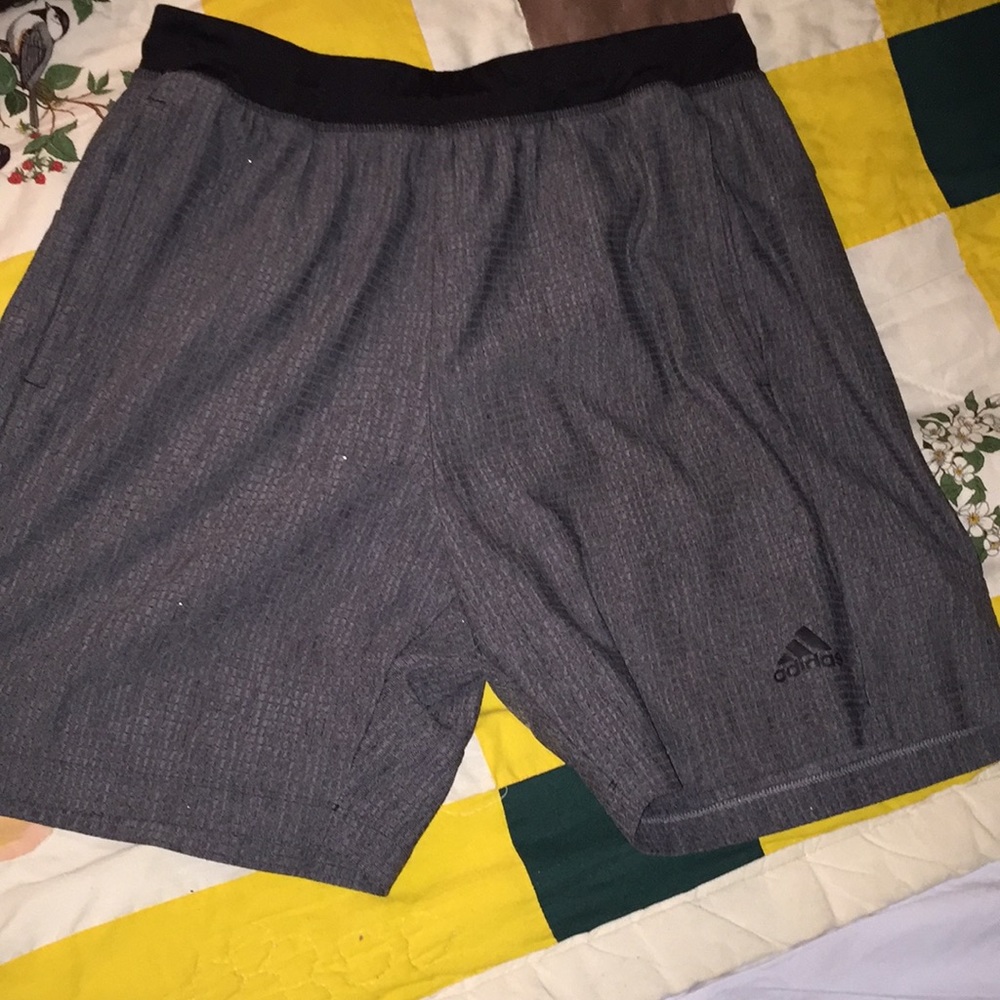 Black and grey adidas shorts